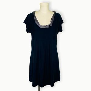 People Like Frank Black Knit Babydoll Mini Dress Size Large